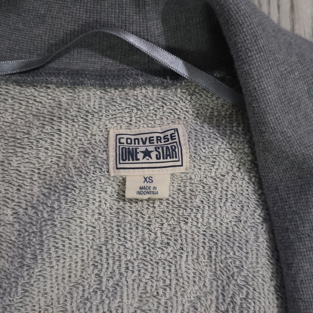 Converse One Star Knit Shrug Cardigan Grey Size XS - Picture 6 of 8
